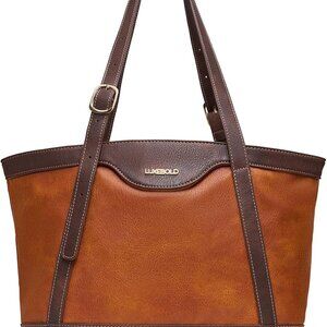Vegan Leather Tote Bag Women Work Shoulder Handbag Hobo Purse with Pockets